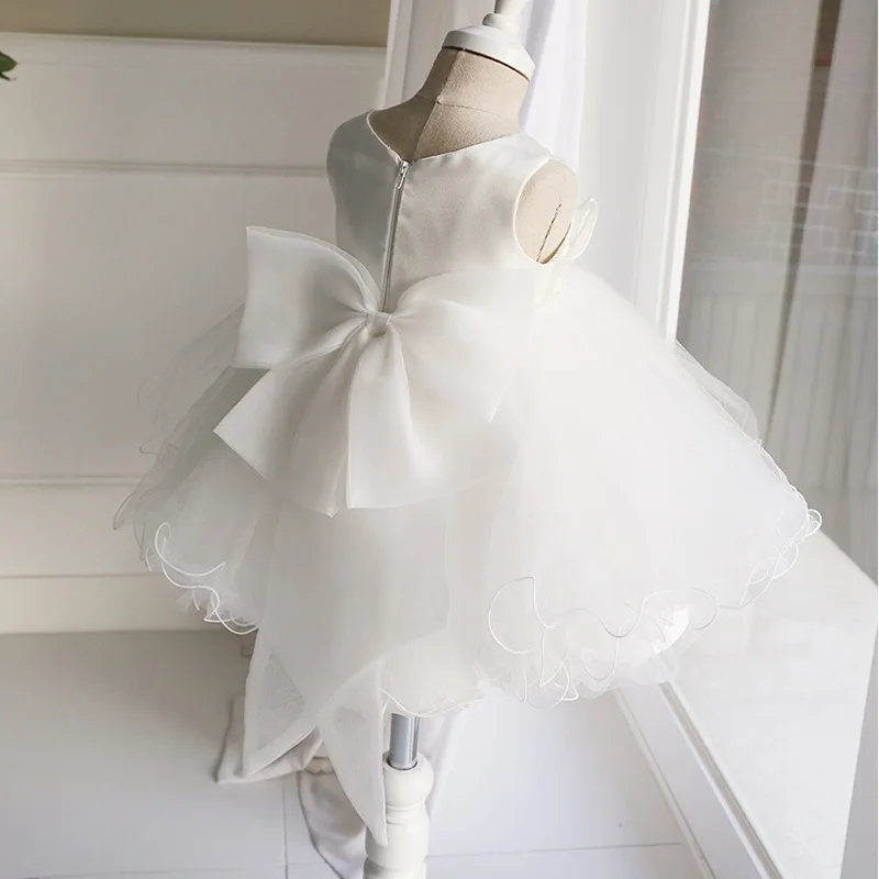 Белое платье для девочек Новогоднее платье принцессы с юбкой-пачкой свадебное платье, Детские платья для девочек 1 год, детское праздничное платье для дня рождения, Vestido