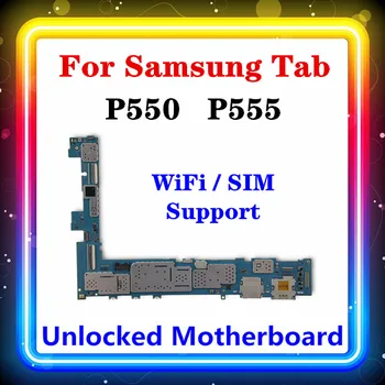 

For Samsung Galaxy Tab A P555 P550 motherboard unlocked Original WIFI / SIM Support Android OS test with full chips mainboard