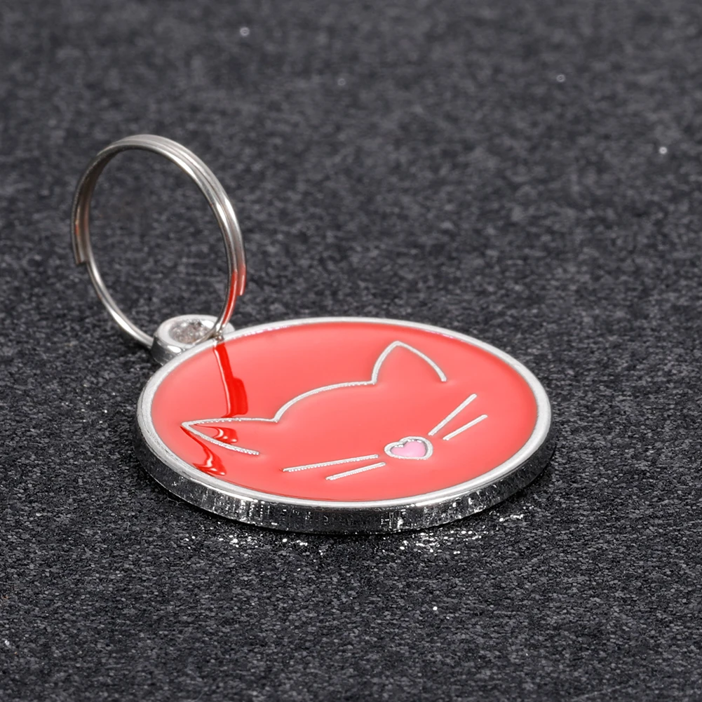 Customizable Pet ID Tag Personalized Dog Collar Pendant Cat Face Tags Engraved Puppy Kitten Name Plate Accessories Anti-lost❤Personalized Customized Anti-lost Pet Tag Collar Pendant Drip Alloy Pendant Leash Puppy Keyring Accessories Cat Dog Jewelry ❤PRODUCT DESCRIPTION