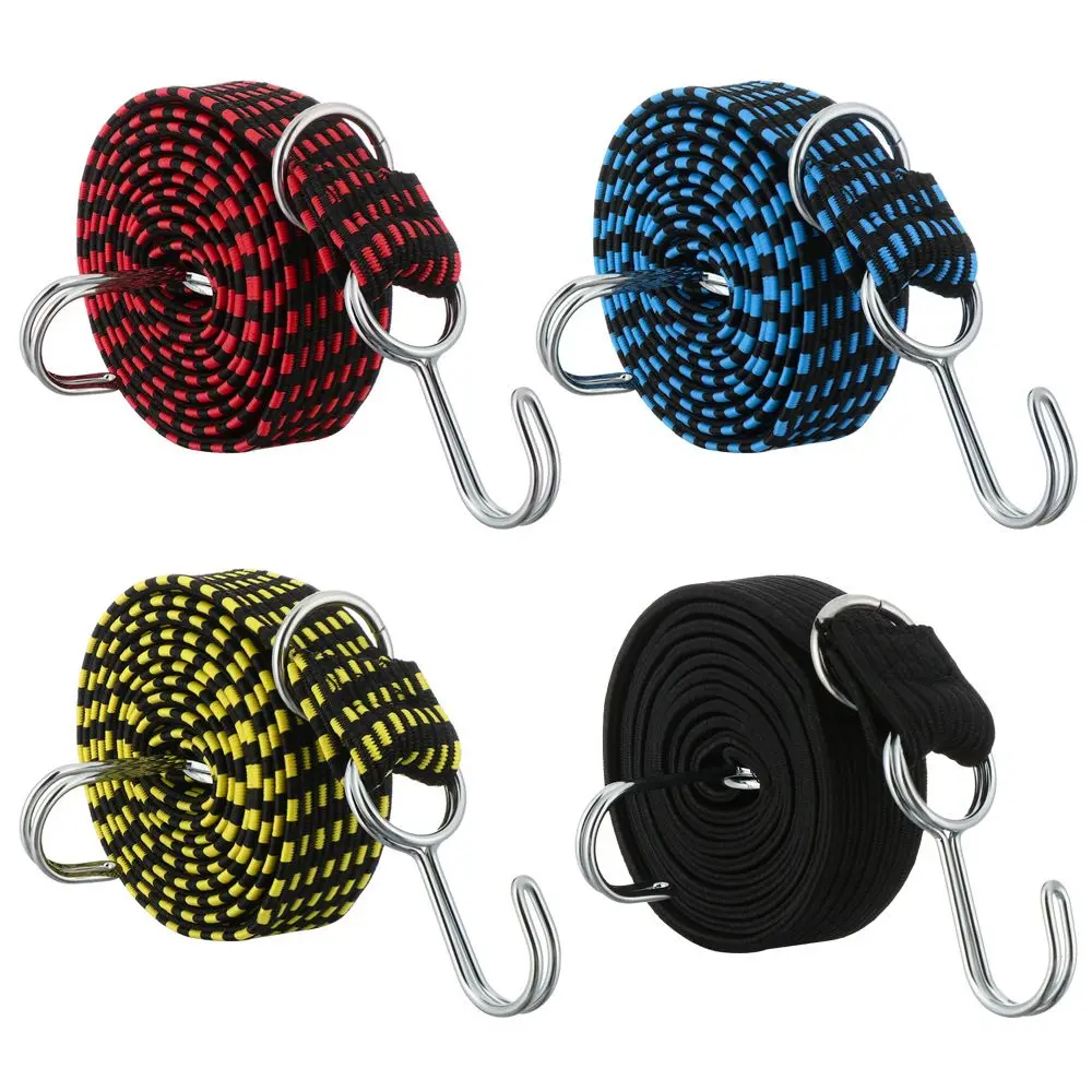 Luggage Strap Elastics Rubber Rope Cord Hooks Bikes Bicycle Luggage Roof Rack Car Accessories