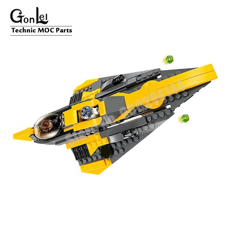 Новый старварсер Анакин джедай Звездный боец MOC строительные блоки кирпичи план