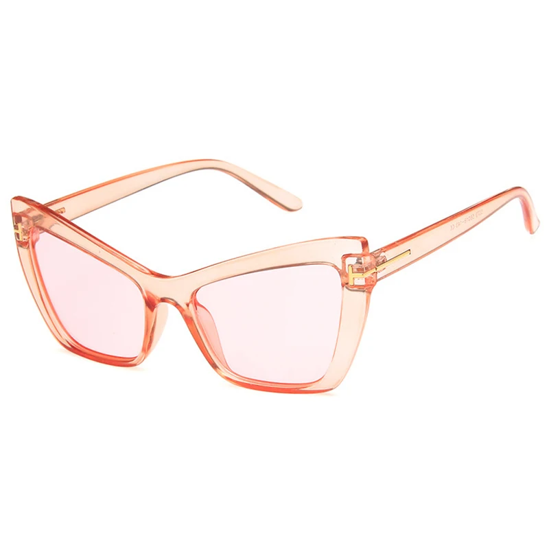 C7FullPink Женские солнцезащитные очки, женские солнцезащитные очки кошачий глаз, женские брендовые дизайнерские винтажные летние солнцезащитные очки для путешествий размера плюс, Новое поступление - Цвет линз: C7FullPink