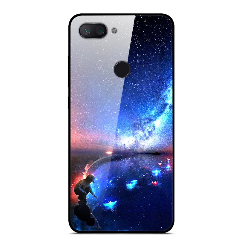 Для Xiaomi mi 8 чехол закаленного стекла с принтом Жесткий Чехол для Xiaomi Mi 8 Lite Mi8 SE M8 Pro Mi8Lite 8lite телефонный футляр - Цвет: 18