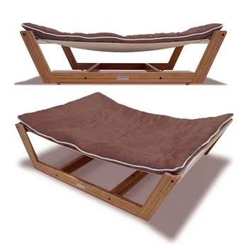 

Pet wooden hammock, dog, cat, kitten, dog, wooden sofa washing bed that can be dug in four seasons