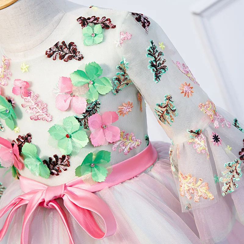 Vestidos de fiesta de noche/новое платье принцессы на подиуме, платье для выступлений на фортепиано для маленьких девочек