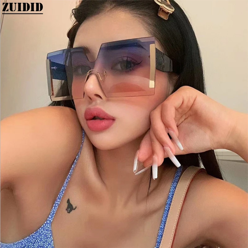 

NEW sunglasses, American and American conjoined personality fashion sunglasses, women's trend rimless web celebrity same glasses
