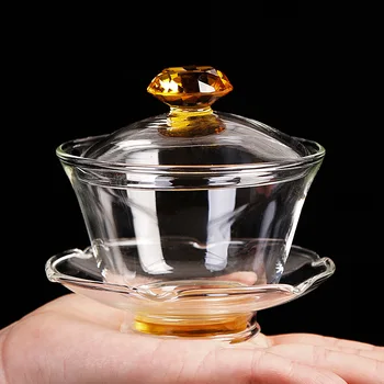 

Heat-resistant Glass Bowl, Glass Tableware Cup And Saucer, Lotus Shape Glass Bowl