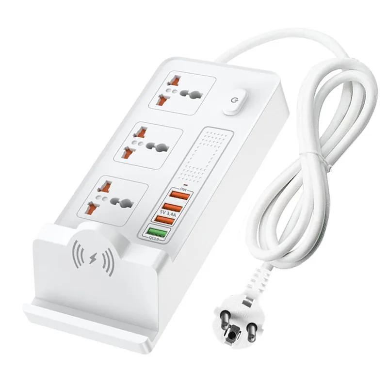 Tira de energia inteligente com carregador sem