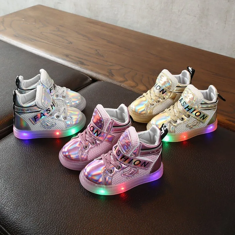 Fashion Sneakers For Children Girl Boys Star Luminous Kids Casual Colorful Light Shoes Sneakers Baby Shoes