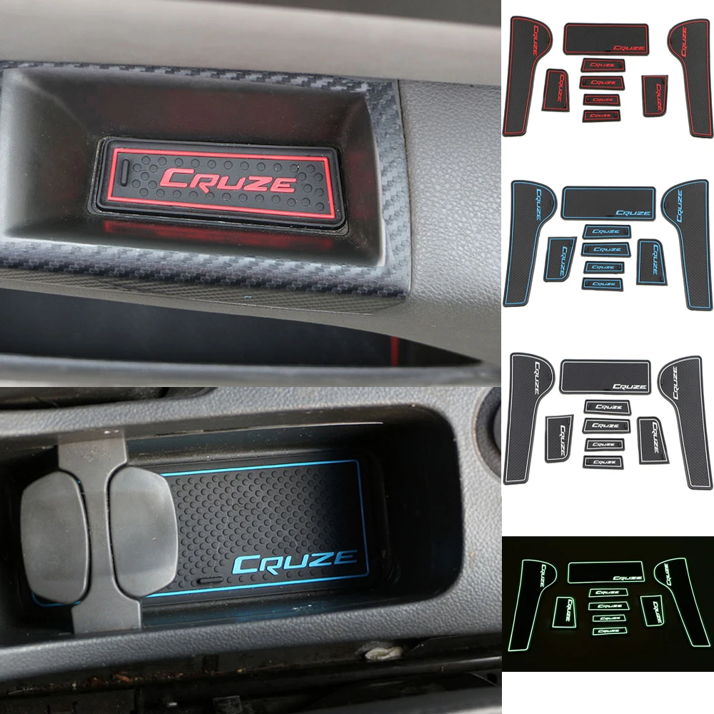 

9pcs Car Styling Interior Non-Slip Mat Door Groove Pad Cushion Rubber Mat Fit For Chevrolet Cruze Sedan Hatchback 2009-2015