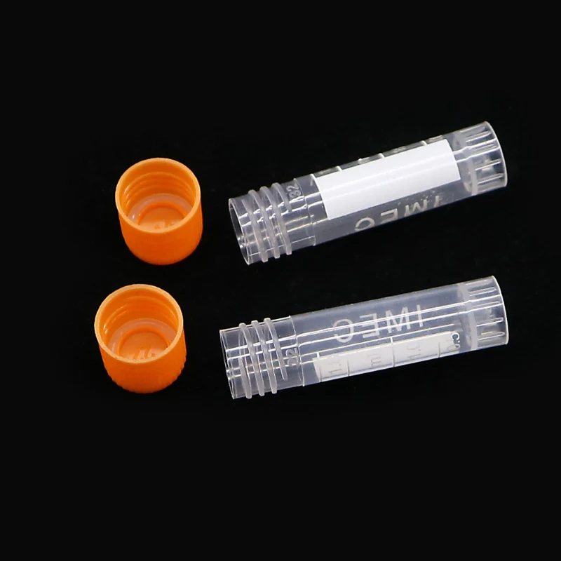 100pcs, 1.8ml laboratóriumi cryotube cryopreservation Mélyhűtés Metró Centrifuga csöves számára Laboratórium Taglalás vel Színes csavaros kupak