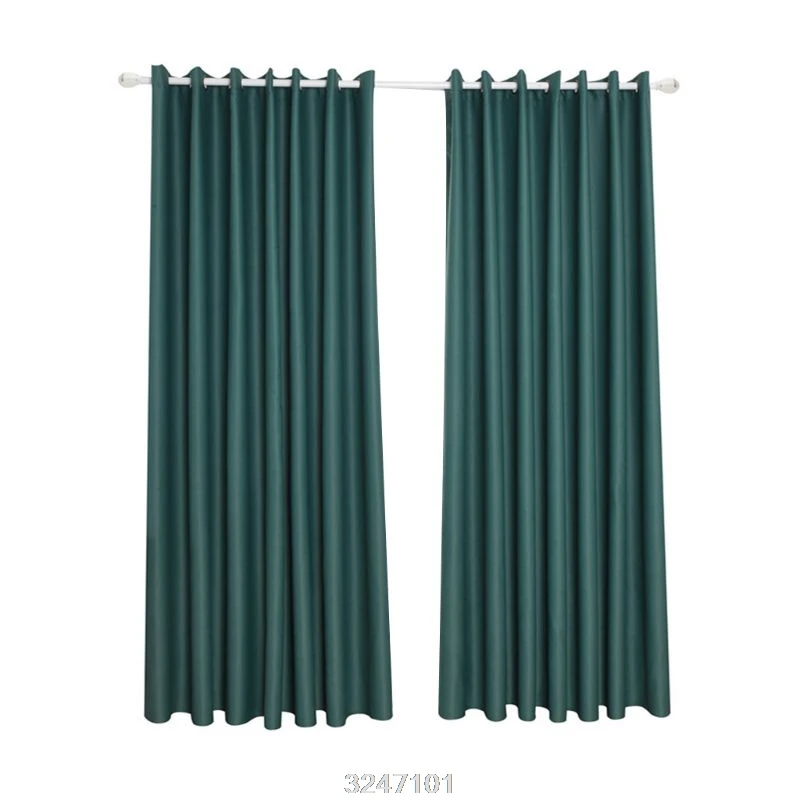 Thick Thermal Blackout Ready Made Eyelet Ring Top Pair Curtains Panel - Цвет: 8YY1200117-DN