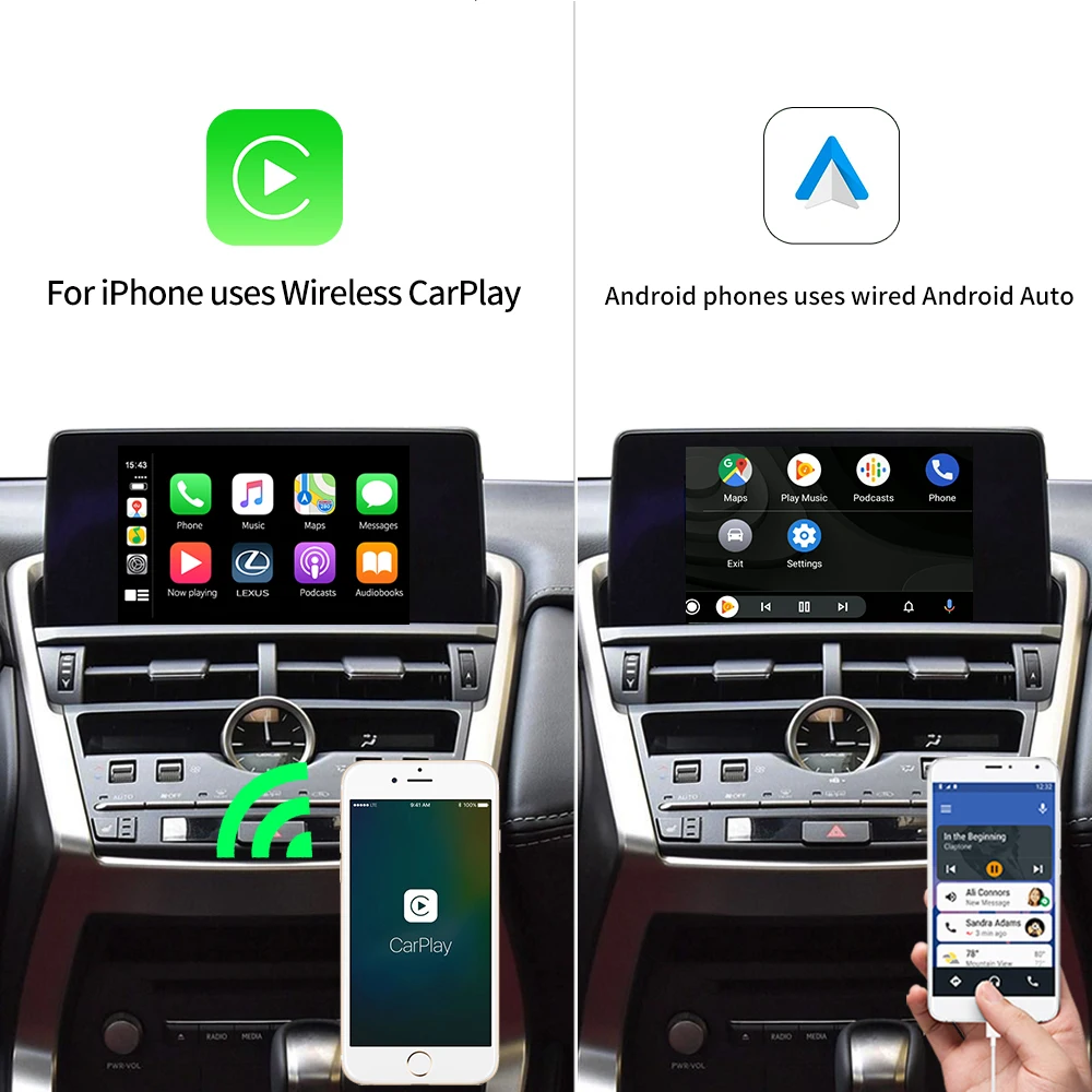 Carlinkit Decoder Wireless Apple CarPlay Android Auto For Lexus GS LS ES IS UX LX RC Navigation Multimedia AriPlay Mirror IOS 14
