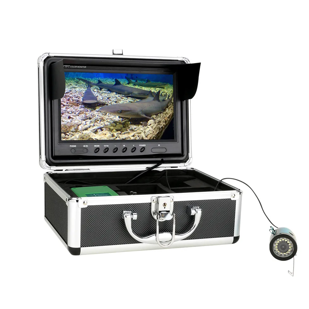 9inch Fish Finder Underwater Fishing Camera15pcs Infrared Lamp HD 1080P  15/30M Camera+15pcs White LEDs For Ice Fishing