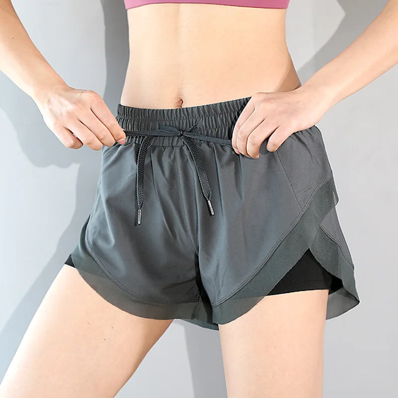 

Casual Shorts Women Fitness High Waist Elastic Quick Dry Anti-glare Running Workout Short Leggings For Ladies Gym Sport Shorts