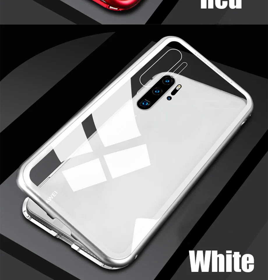 360 Полный Магнитный чехол для huawei Honor P30 mate 20X20 10 P20 lite pro V20 V10 Магнитный адсорбционный металлический корпус