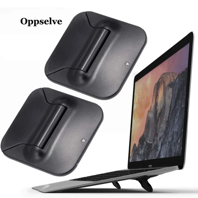 

Oppselve Portable Invisible Laptop Holder Adjustable Cooling Stand Foldable Mount Ergonomic Holder for MacBook Pro Air Dell iPad