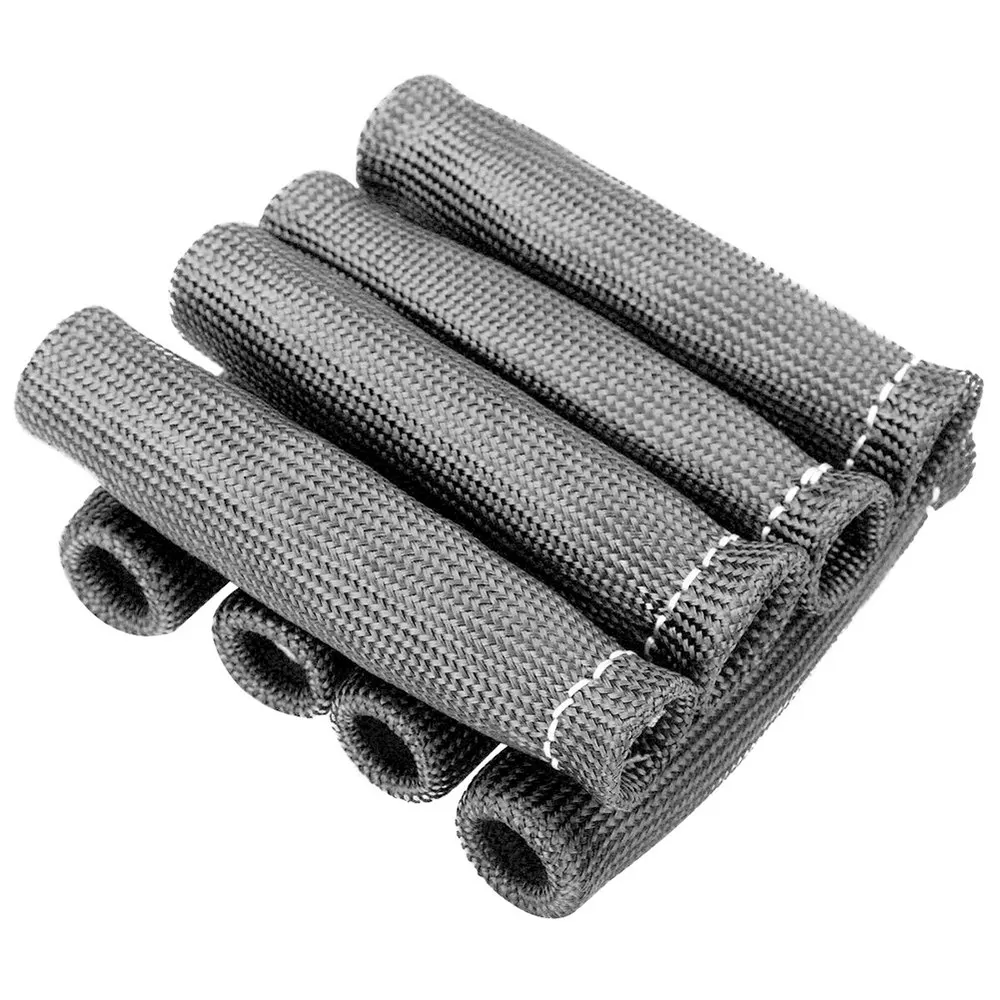 

New 8pcs Black 2500Â° Universal Spark Plug Wire Boots Heat Shield Protector Sleeve Double Layer for GM/Chevy/GMC/OLDS