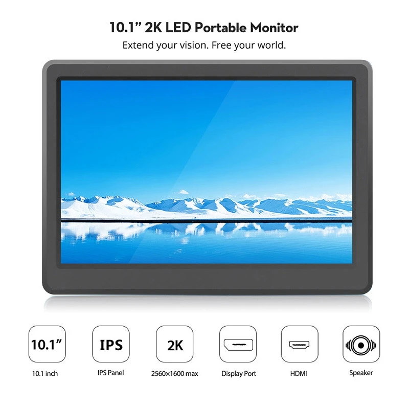 2k Ips 2560x1600 Monitor Portable Hd 