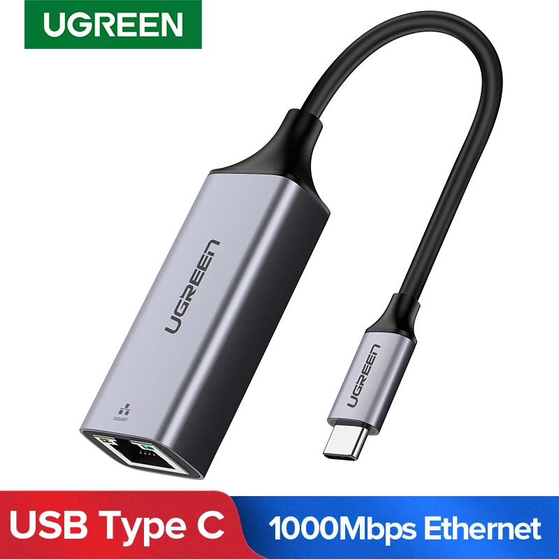 Cena Ugreen USB C Ethernet USB C do RJ45 Lan adapter do macbooka Pro Samsung Galaxy S9 S8 uwaga 9 typ C karta sieciowa USB Ethernet