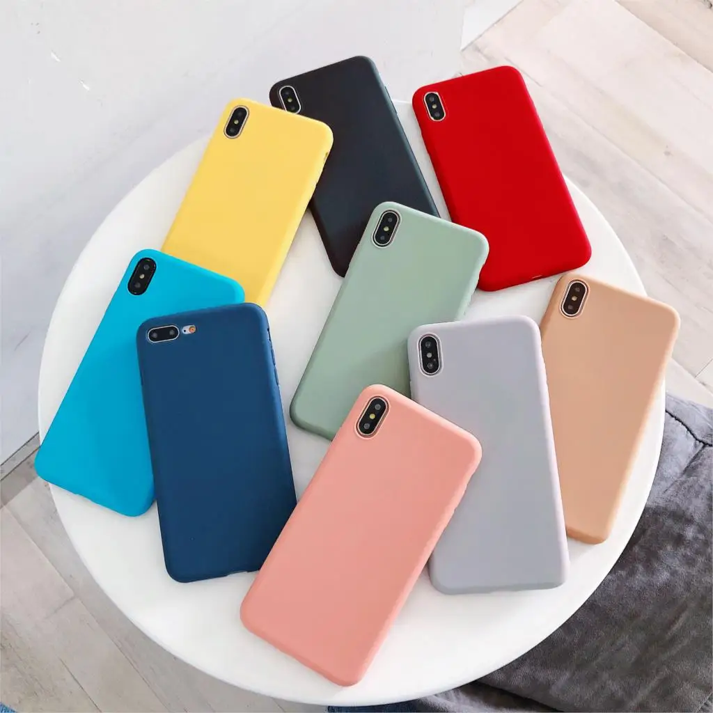 

Candy Color Silicone TPU Matte Fundas For Xiaomi Redmi Mi 9 8 SE A2 Lite A1 6X 5X 4X 4A 5A 6A 7A S2 Note 7 5 6 Pro Plus F1 Case