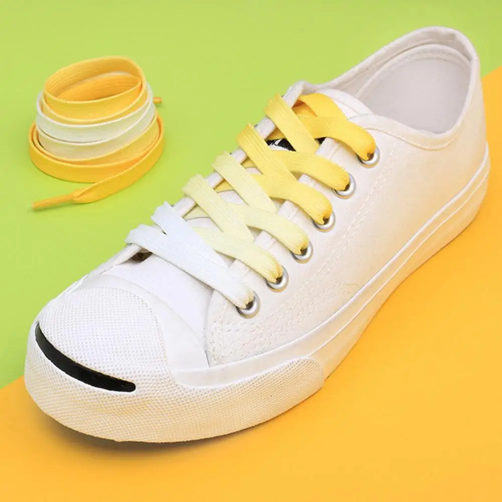 Плоский градиент цвета конфеты цветная обувь шнурки Кемпинг ботинки шнурки Холст пользу
