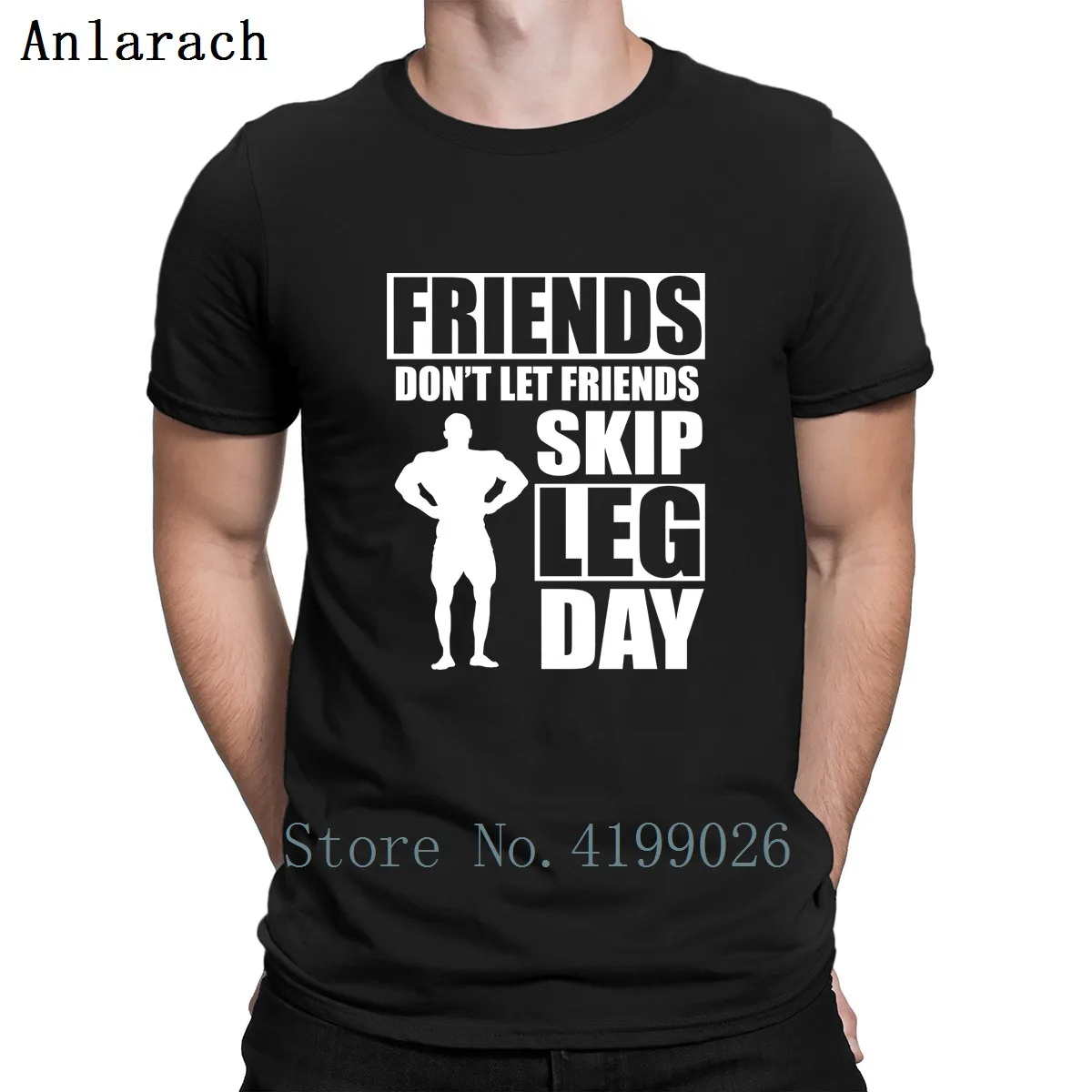 Футболка с принтом «Friends Don't Let Friends Skip Leg Day», Весенняя Мужская футболка с круглым воротником, лидер продаж