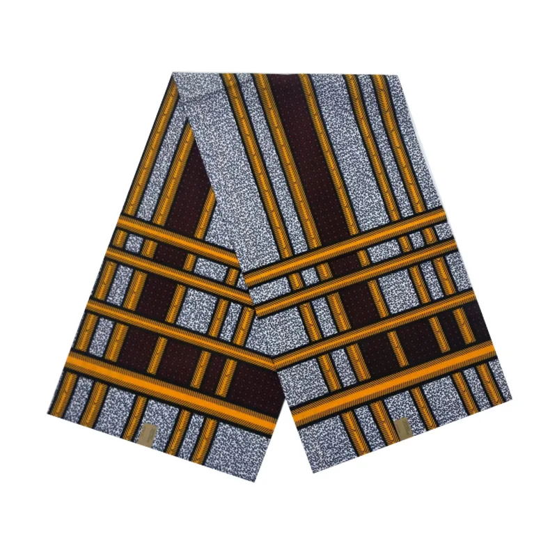 Самая изящная дизайнерская парафинированная ткань с кружевом Анкара Пейдж голландский блок принтов в ткани хлопок 6 ярдов/шт женское платье ткань V-L 745