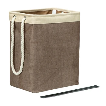 

Laundry Baskets with Handles Collapsible Linen Hampers Detachable Brackets Well-Holding Foldable Laundry Hamper