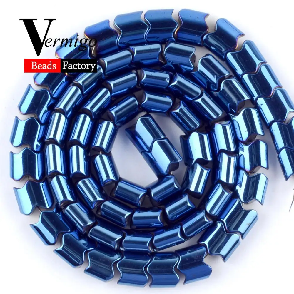 

Blue Wave Shape Hematite Beads Natural Stone For Jewelry Making DIY Necklace Bracelet Loose Spacer Beads 5x4mm 6x5mm 8x8mm 15"