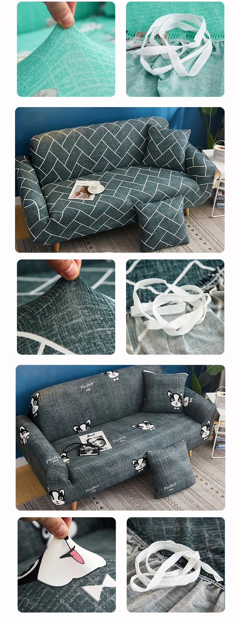 Эластичный чехол для дивана с мультипликационным рисунком все включено нескользящий эластичный чехол для дивана один/два/три/четыре сиденья чехлы