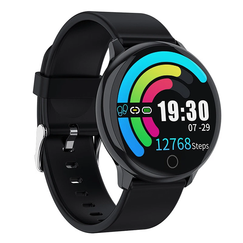 

BESTQ16 Full Round Press Control Heart Rate Blood Pressure Physiological Monitor Bracelet Fitness Tracker Smart Watch