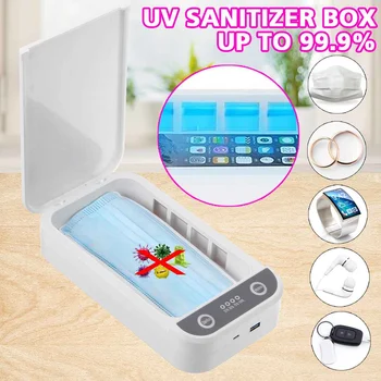 

UV Light Face Mask Sterilizer Box Anti Bacteria Ultraviolet Ray Disinfection for Jewelry Watch Phone Aromatherapy Esterilizador