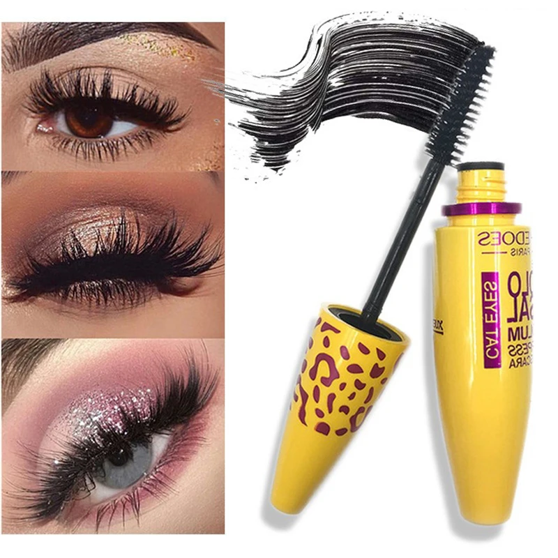 

New 4D Makeup Cosmetic Length Extension Long Curling Eyelash Black Mascara Eyelash Lengthener Makeup Maquiagem Rimel Mascara