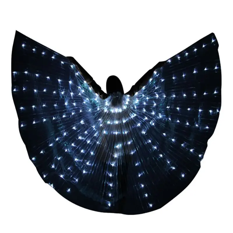 

New Light Wings Belly Dance 360 u200bu200bDegree Glow Performance Show Fluorescent Dance Cloak Adults Led