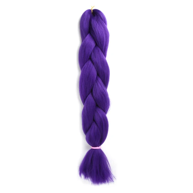 Natifah Jumbo Braiding Hair For Afro Curls Jumbo Box Braids Hair Kanekalon For Hair Afro Extensions Braids Synthetic Fake Hair II PURPLE