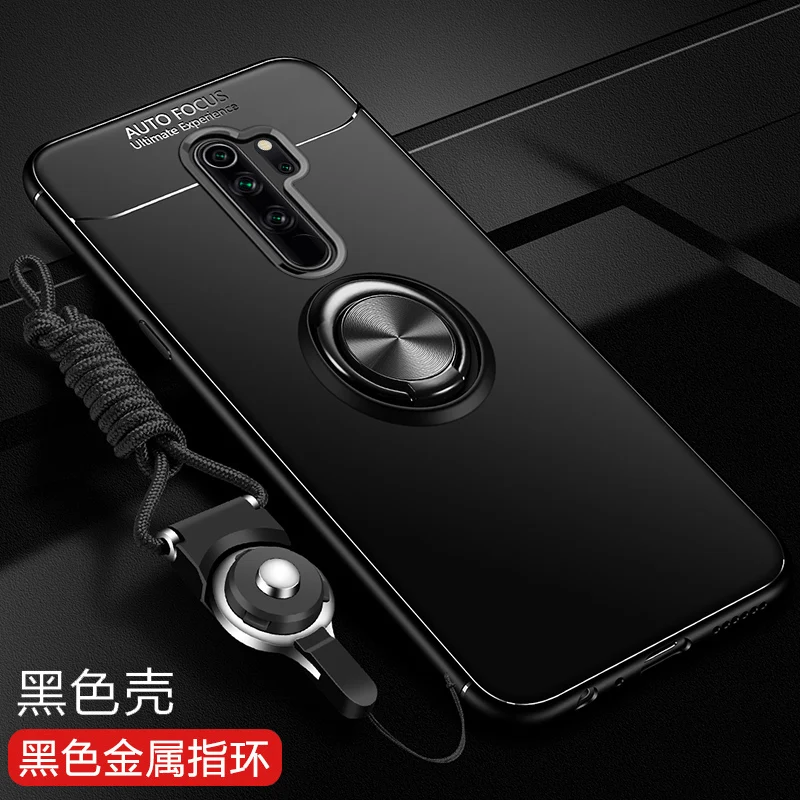 Чехол для Xiaomi Redmi Note 8 Pro мягкий силиконовый чехол с кольцом подставкой