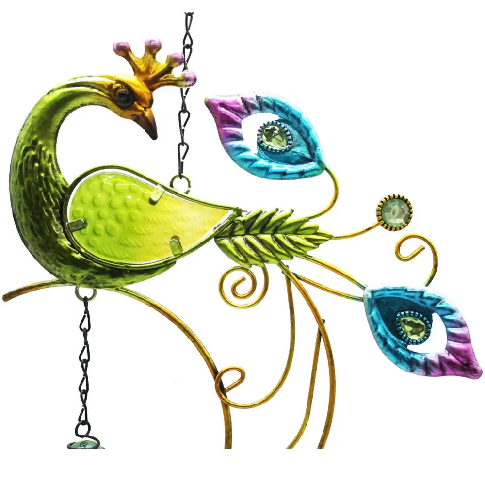 

Peacock Design Wind Chimes Hanging Bells Garden Yard Home Wall Window Balcony Decor Hanging Pendant Outdoor Ornament 40DC28