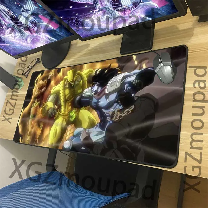  XGZ Monster Anime Custom Large Mouse Pad Black Lock Edge JoJo's Bizarre Adventure Computer Desk Mat