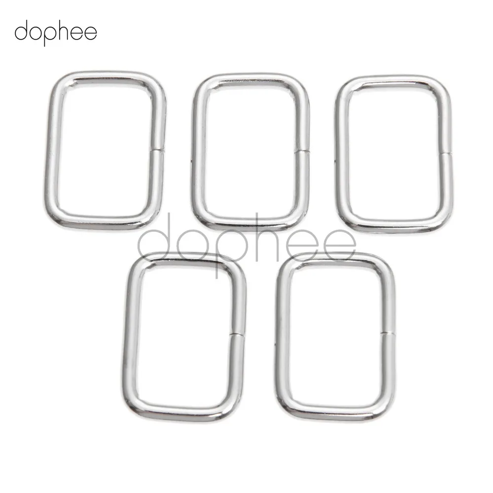 Dophee 20 шт. Металлические Регулируемые Прямоугольные пряжки для колец пояса одежды