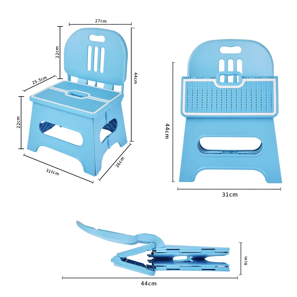 Складной ступенчатый пластиковый многоцелевой складной стул Премиум Сверхмощный складной стул для детей взрослых сад ванная комната
