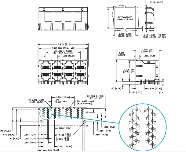 JC0-0131NL Модульные соединители/соединители Ethernet чип