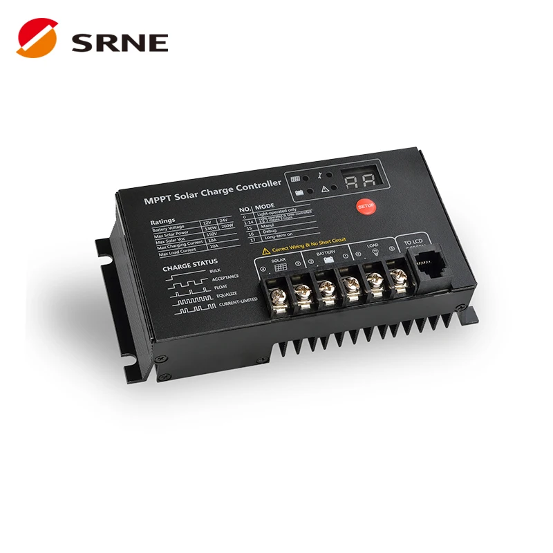 SRNE SR-MT2410 12 В/24 В 10A MPPT Контроллер заряда IP64 интеллектуальный контроллер MT2410
