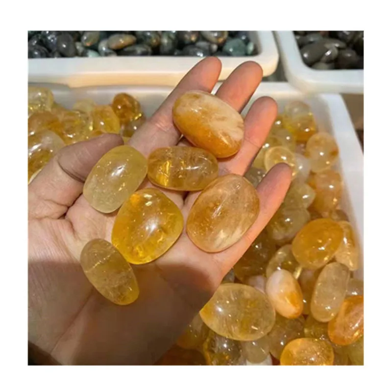 恋愛・ビジネス】 レインボー✨ 非加熱 シトリン クォーツ ポイント