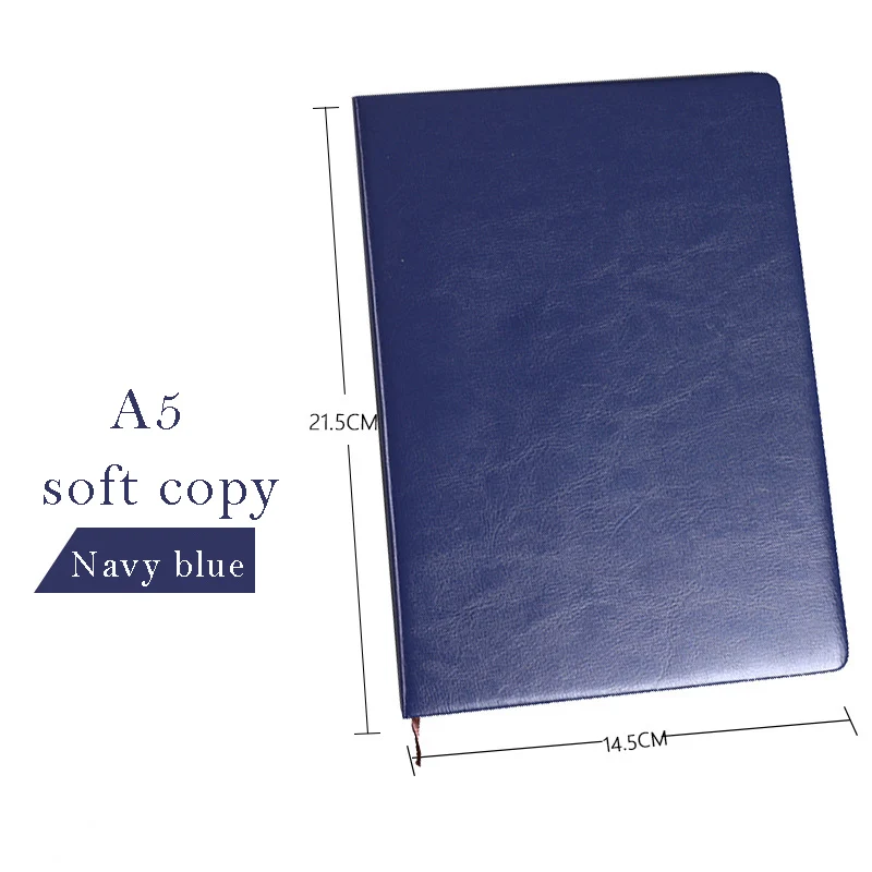 1 шт. ретро блокнот Bullet Journal Agenda дневник A6 классический ручной бизнес портативный блокнот s и дневники - Цвет: A5 Blue Soft copy