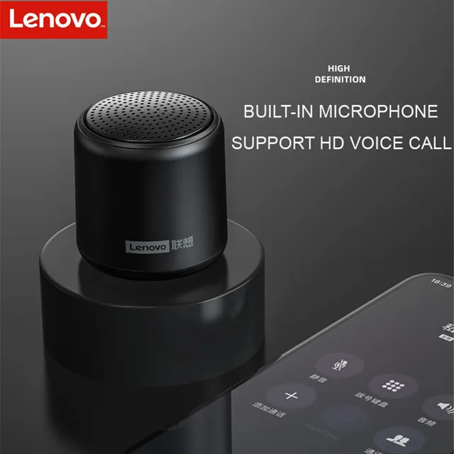 Altoparlante Bluetooth originale Lenovo L01 altoparlante esterno portatile Mini colonna Wireless 3D Stereo musica Surround Bass Box Mic 2