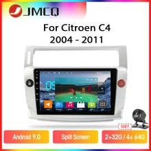 Jmcq Android 9.0 Rds Dsp Voor Citroen C4 C-Triomphe C-Quatre 2004-2011 Auto Radio Multimidia video 2din Gps Navigaion Split Screen