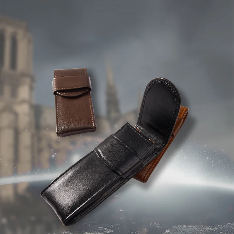 수제 PU 가죽 미니 펜 가방 친환경 연필 케이스 펜 가방 파우치 편지지 용품 가방