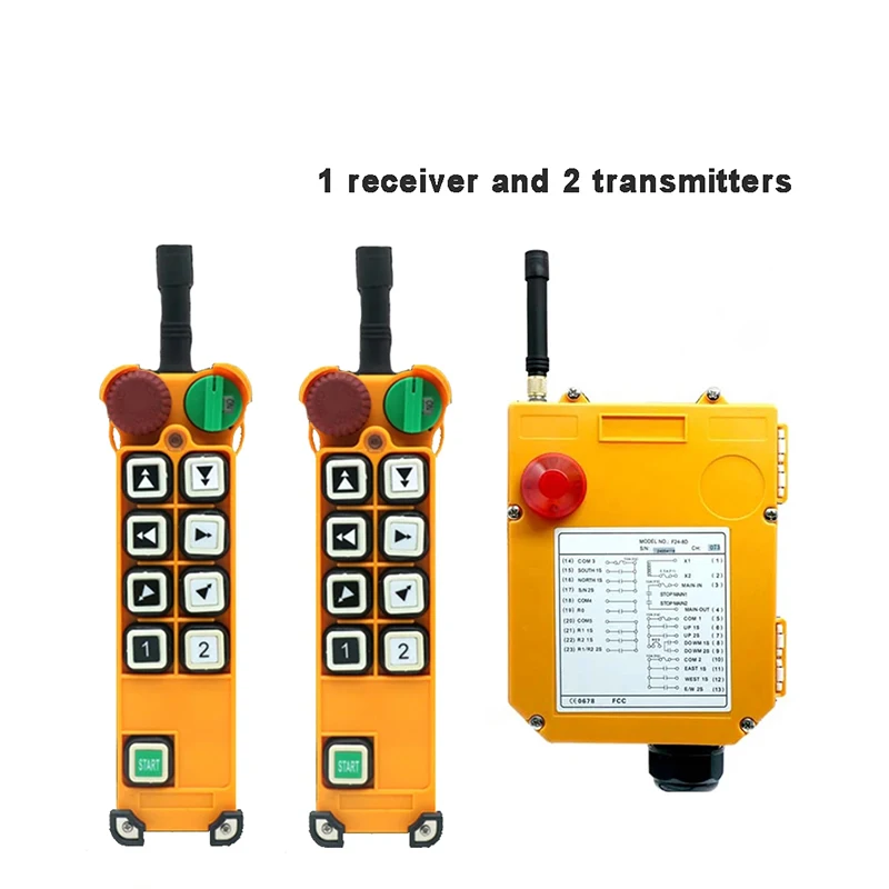 Dual/Single speed F24-8D/S crane driving industrial wireless remote control 1 receiver 2 transmitter 220V12V24V | Обустройство дома
