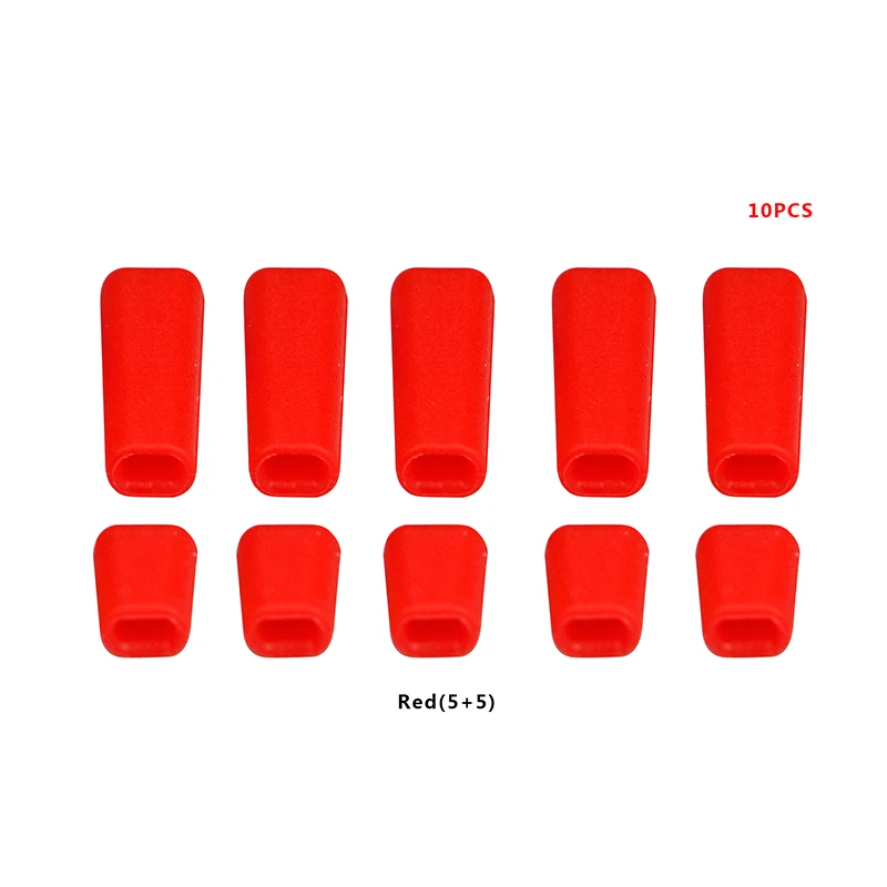 10PCS LDARC RC FPV Remote Control Switch Protection Sleeve Lever Cap Silicone Cover Mix Color for RC Transmitter Protect Jacket - Color: Red